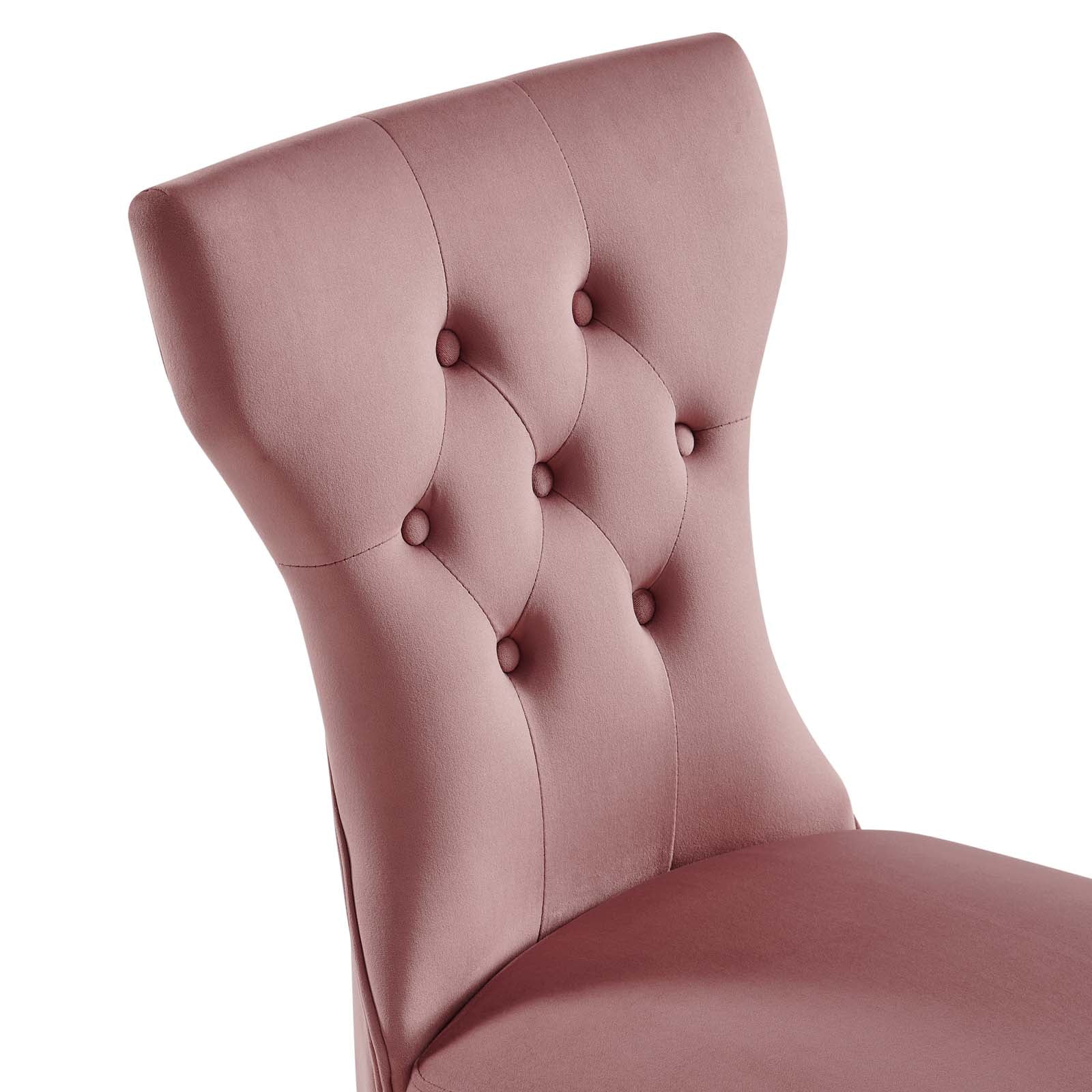 Silhouette Performance Velvet Dining Chairs Set of 2 by Modway