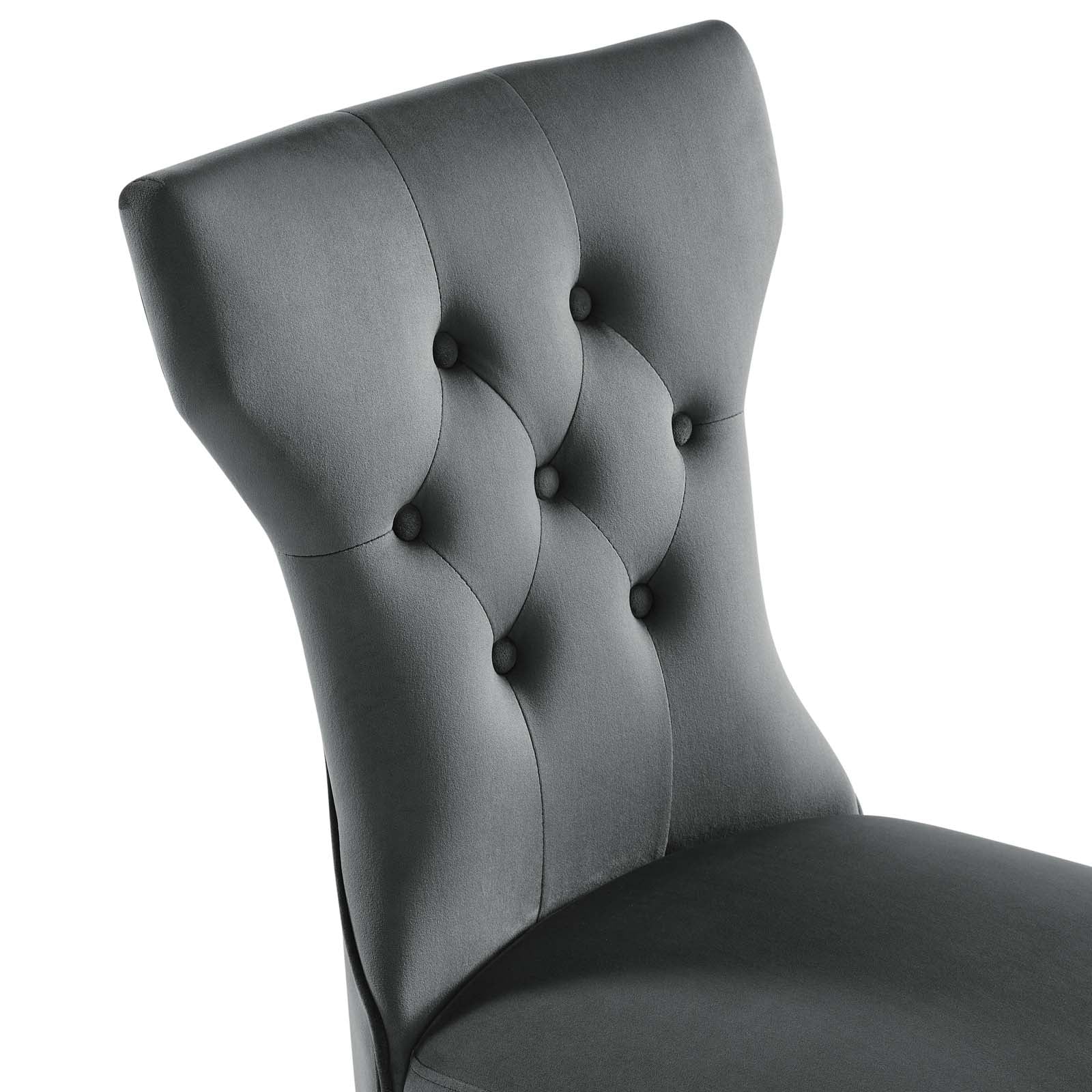 Silhouette Performance Velvet Dining Chairs Set of 2 by Modway