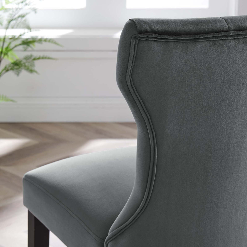 Silhouette Performance Velvet Dining Chairs Set of 2 by Modway