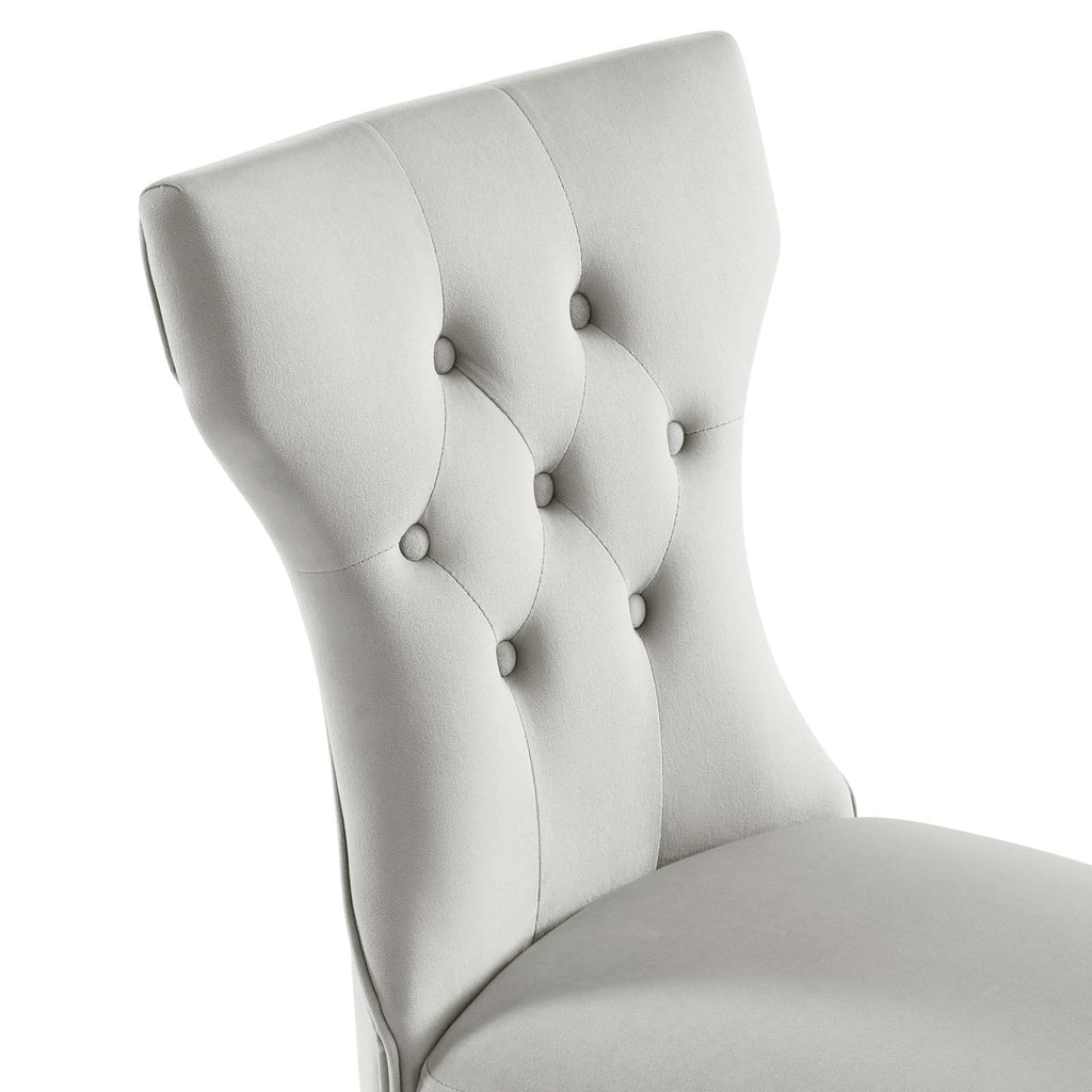 Silhouette Performance Velvet Dining Chairs Set of 2 by Modway