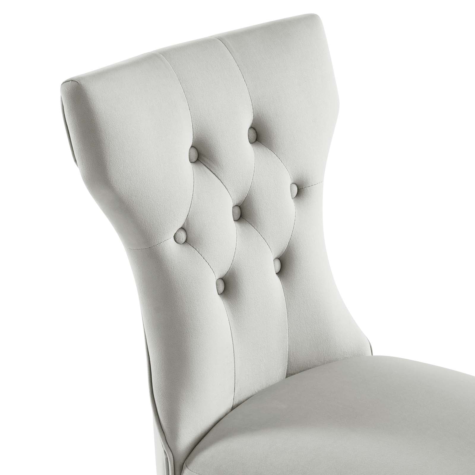 Silhouette Performance Velvet Dining Chairs Set of 2 by Modway