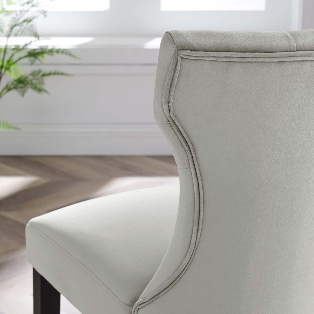 Silhouette Performance Velvet Dining Chairs Set of 2 by Modway