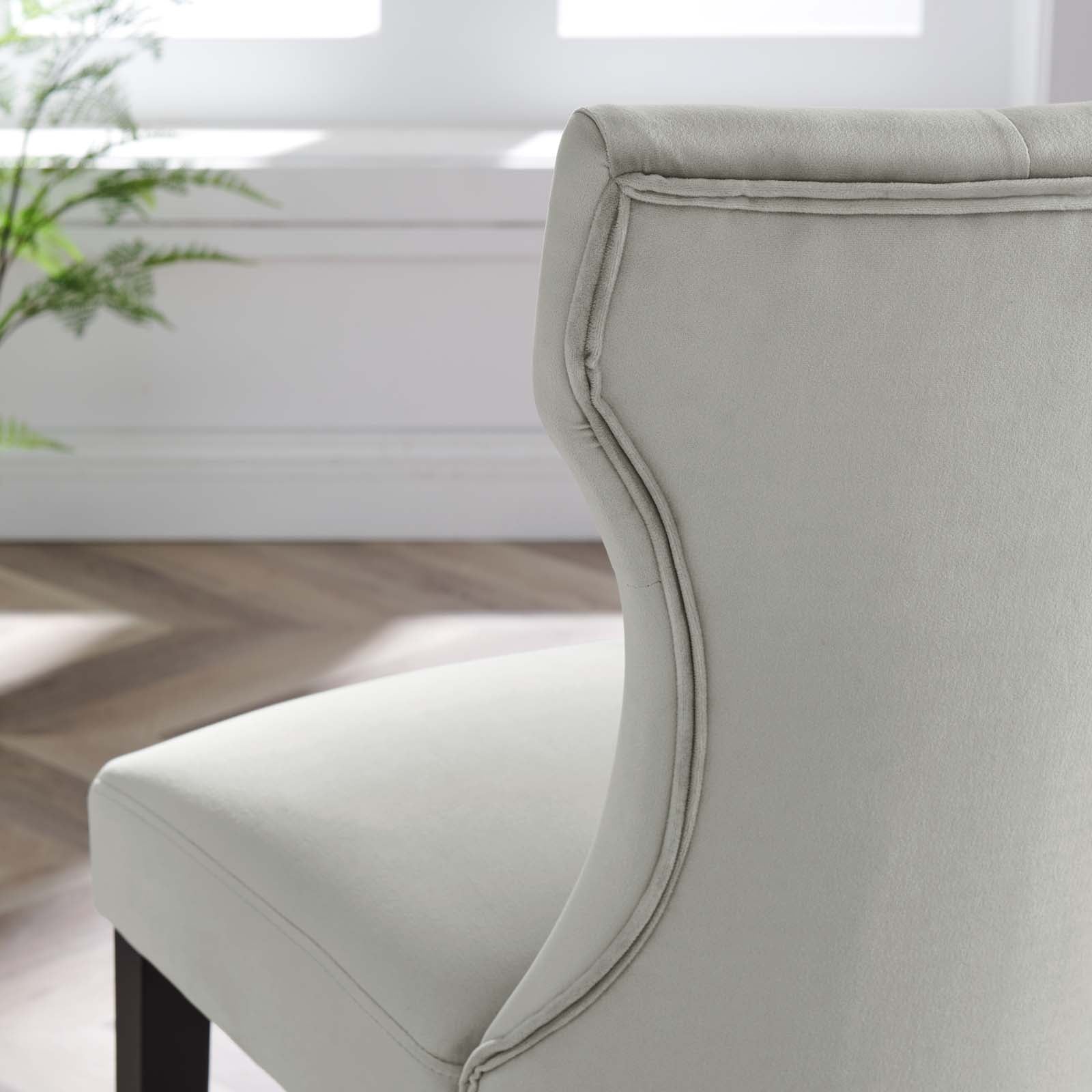 Silhouette Performance Velvet Dining Chairs Set of 2 by Modway