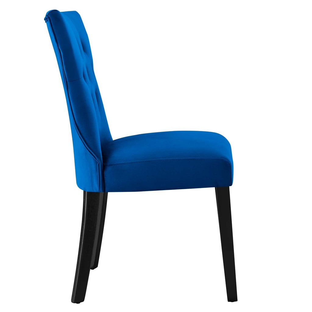 Silhouette Performance Velvet Dining Chairs Set of 2 by Modway