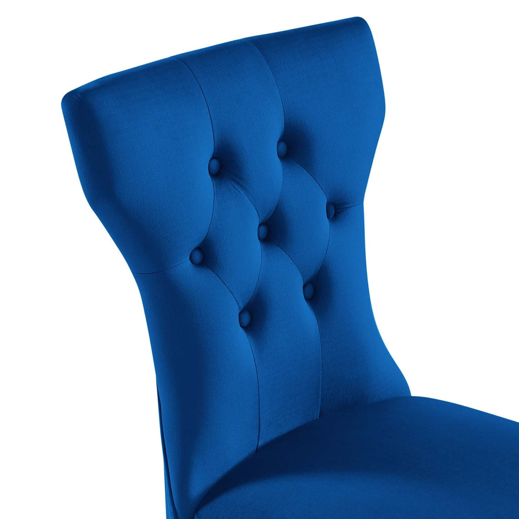 Silhouette Performance Velvet Dining Chairs Set of 2 by Modway