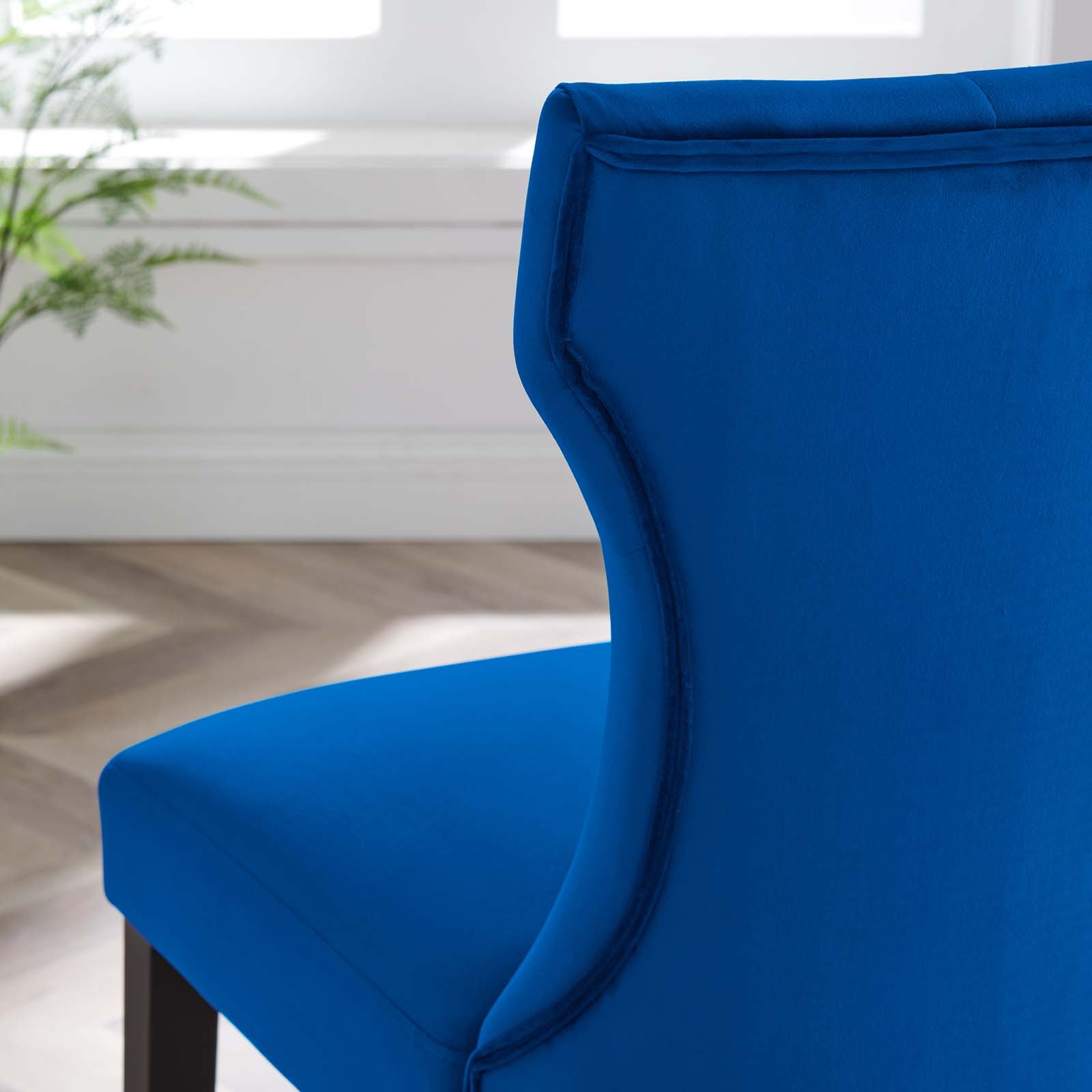 Silhouette Performance Velvet Dining Chairs Set of 2 by Modway