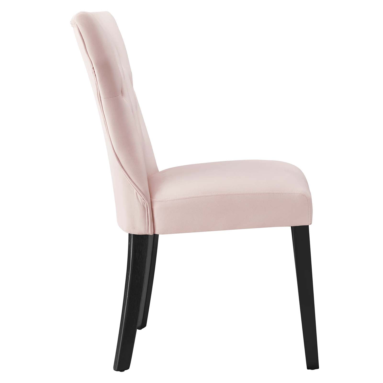 Silhouette Performance Velvet Dining Chairs Set of 2 by Modway