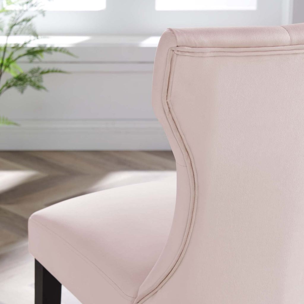 Silhouette Performance Velvet Dining Chairs Set of 2 by Modway