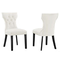 Silhouette Performance Velvet Dining Chairs Set of 2 by Modway