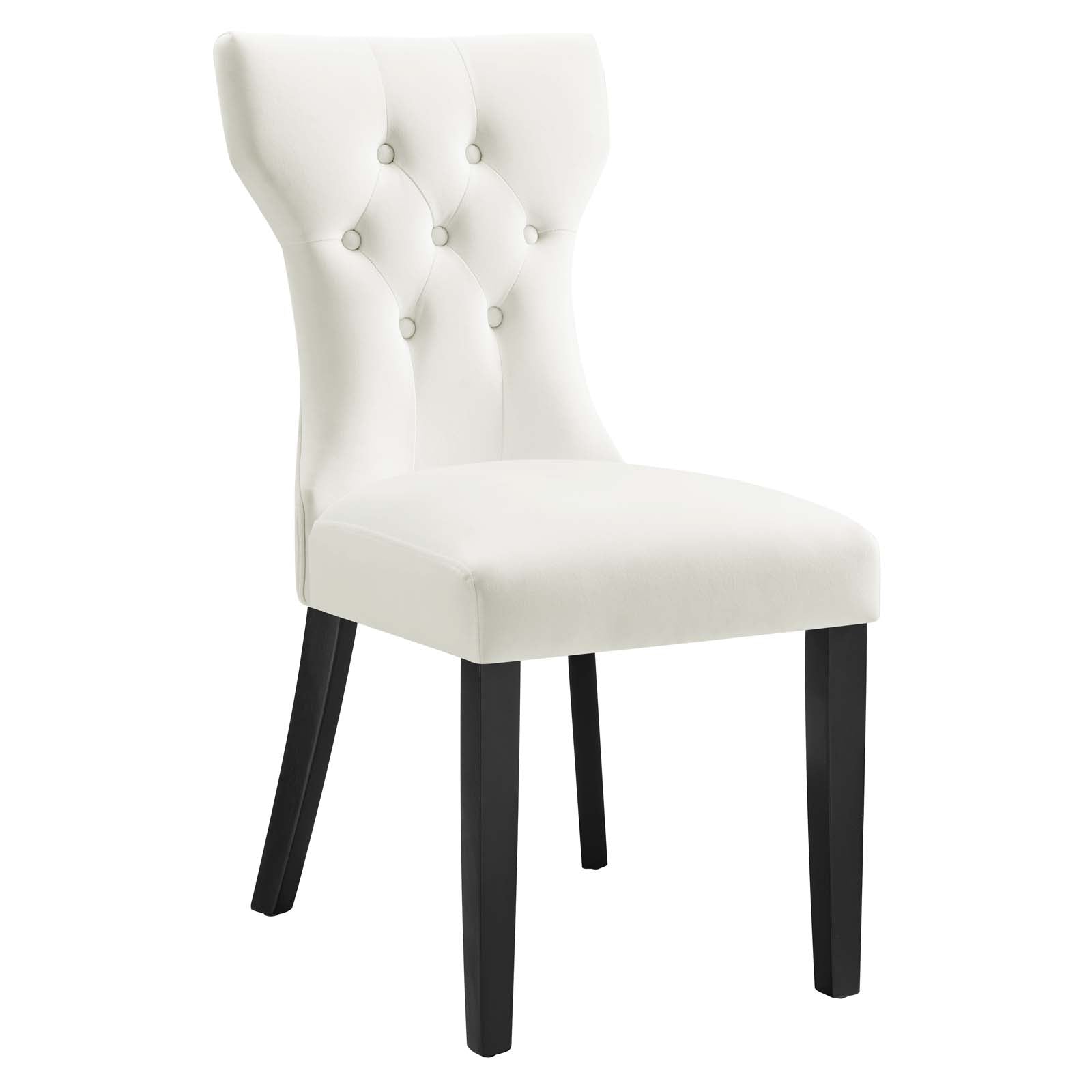 Silhouette Performance Velvet Dining Chairs Set of 2 by Modway
