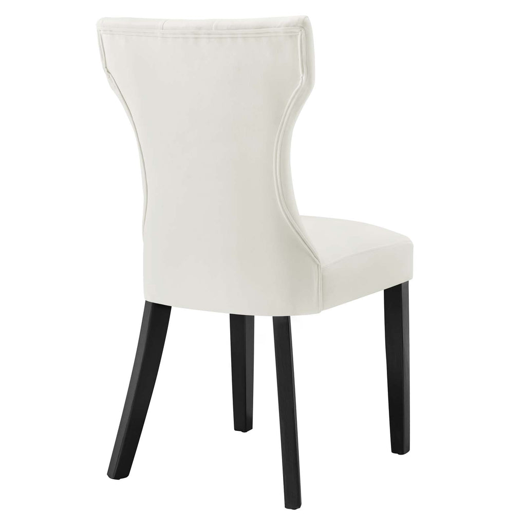 Silhouette Performance Velvet Dining Chairs Set of 2 by Modway