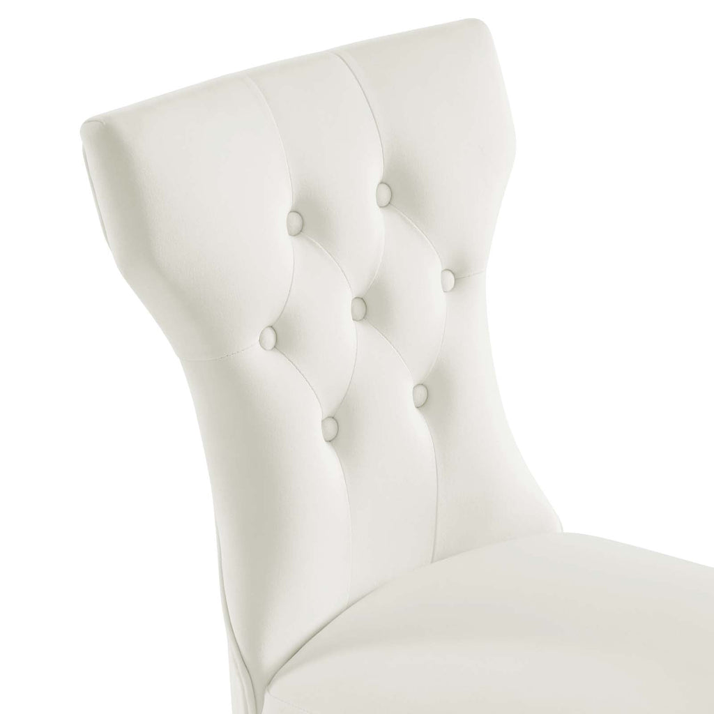 Silhouette Performance Velvet Dining Chairs Set of 2 by Modway