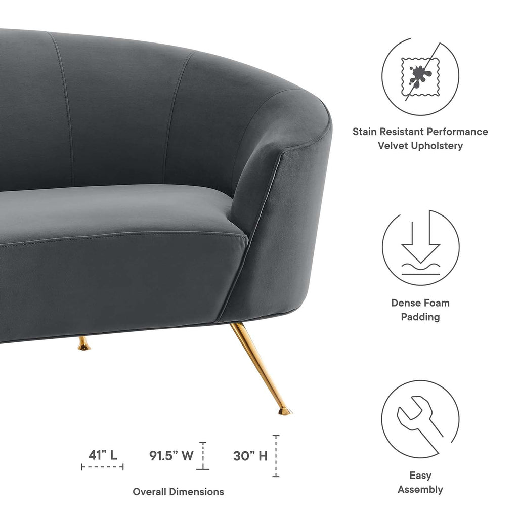 Marchesa Upholstered Performance Velvet Sofa by Modway