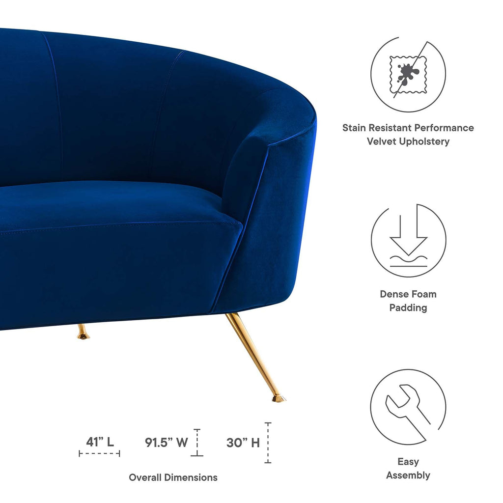 Marchesa Upholstered Performance Velvet Sofa by Modway