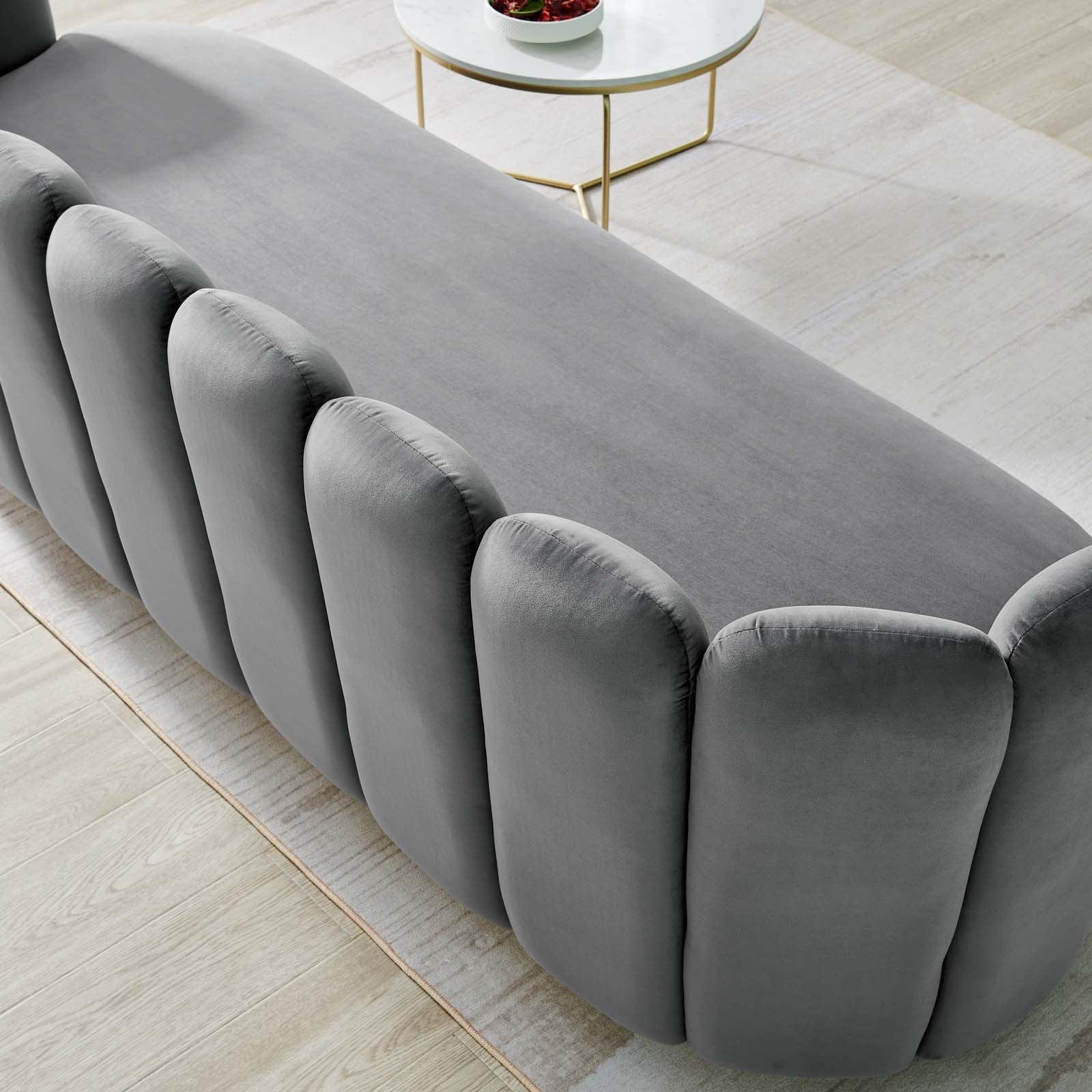 Victoria Channel Tufted Performance Velvet Sofa by Modway