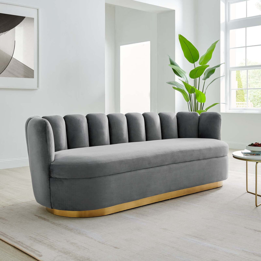 Victoria Channel Tufted Performance Velvet Sofa by Modway