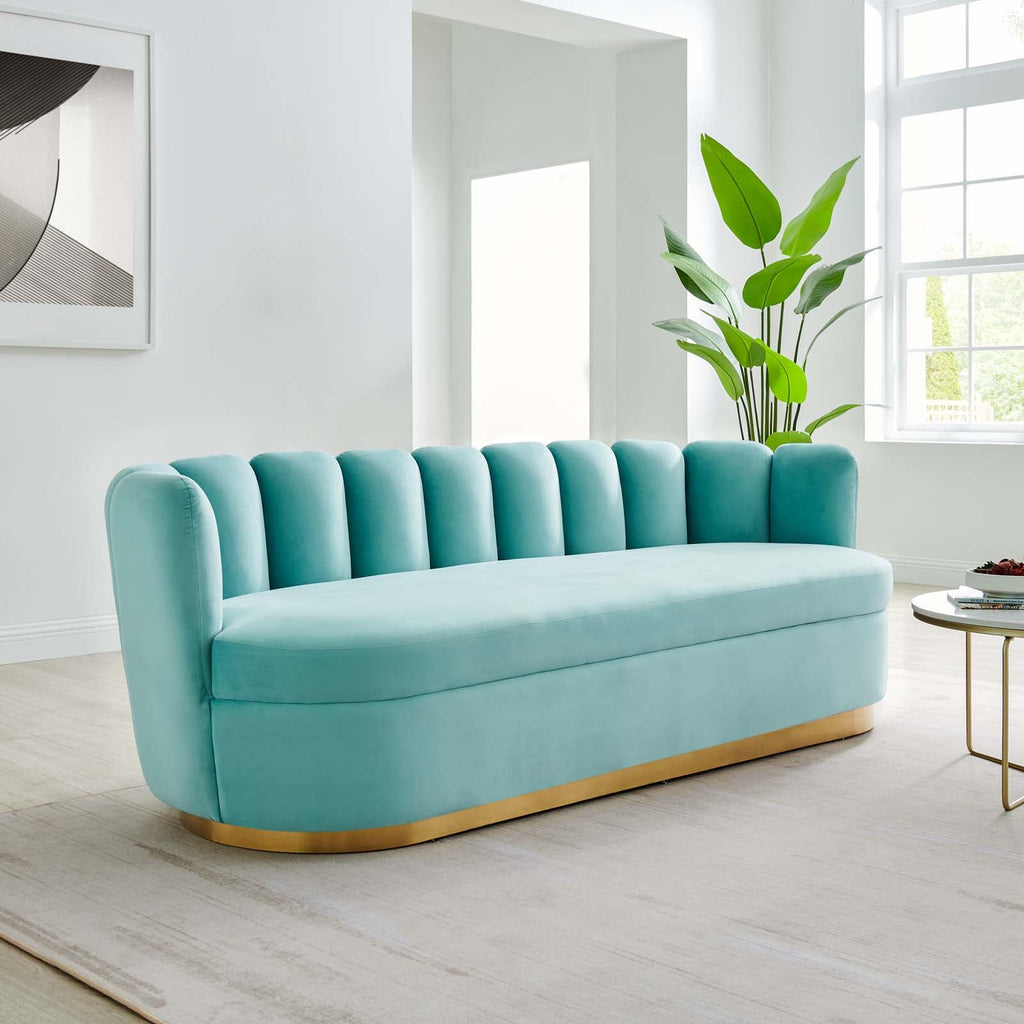 Victoria Channel Tufted Performance Velvet Sofa by Modway