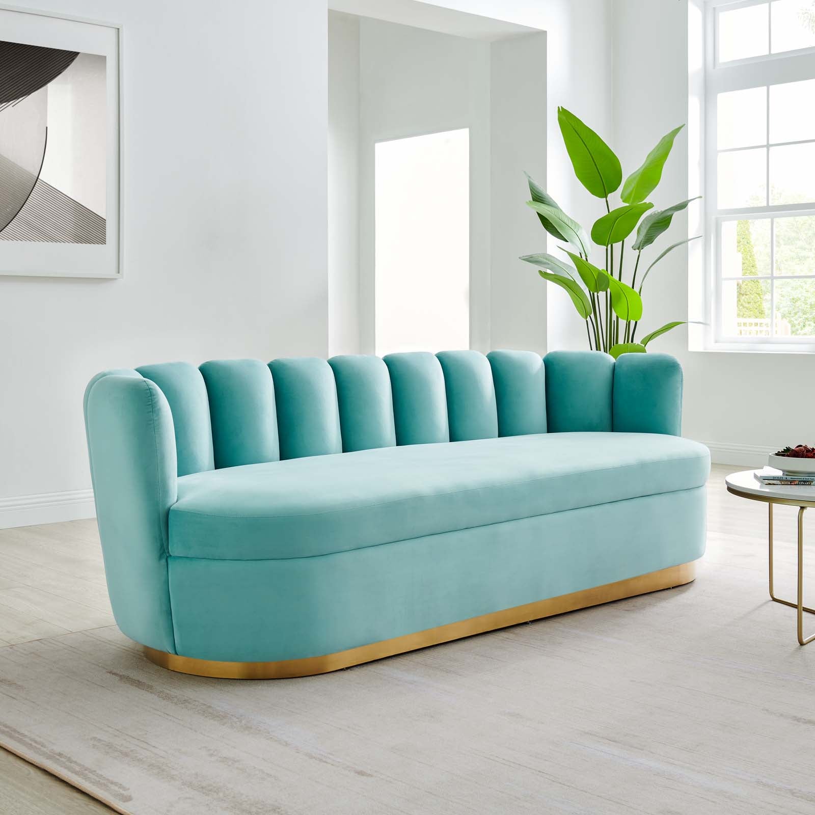 Victoria Channel Tufted Performance Velvet Sofa by Modway