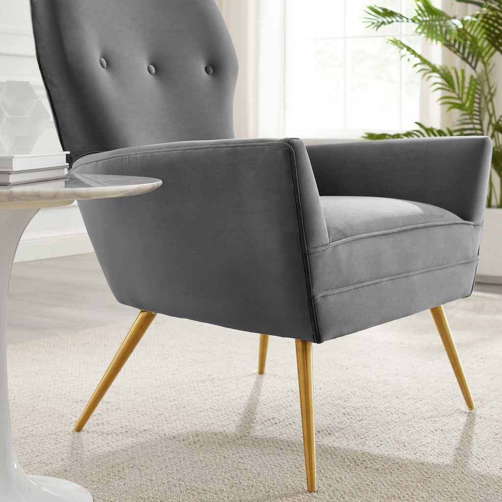 Renata Button Tufted Performance Velvet Armchair by Modway