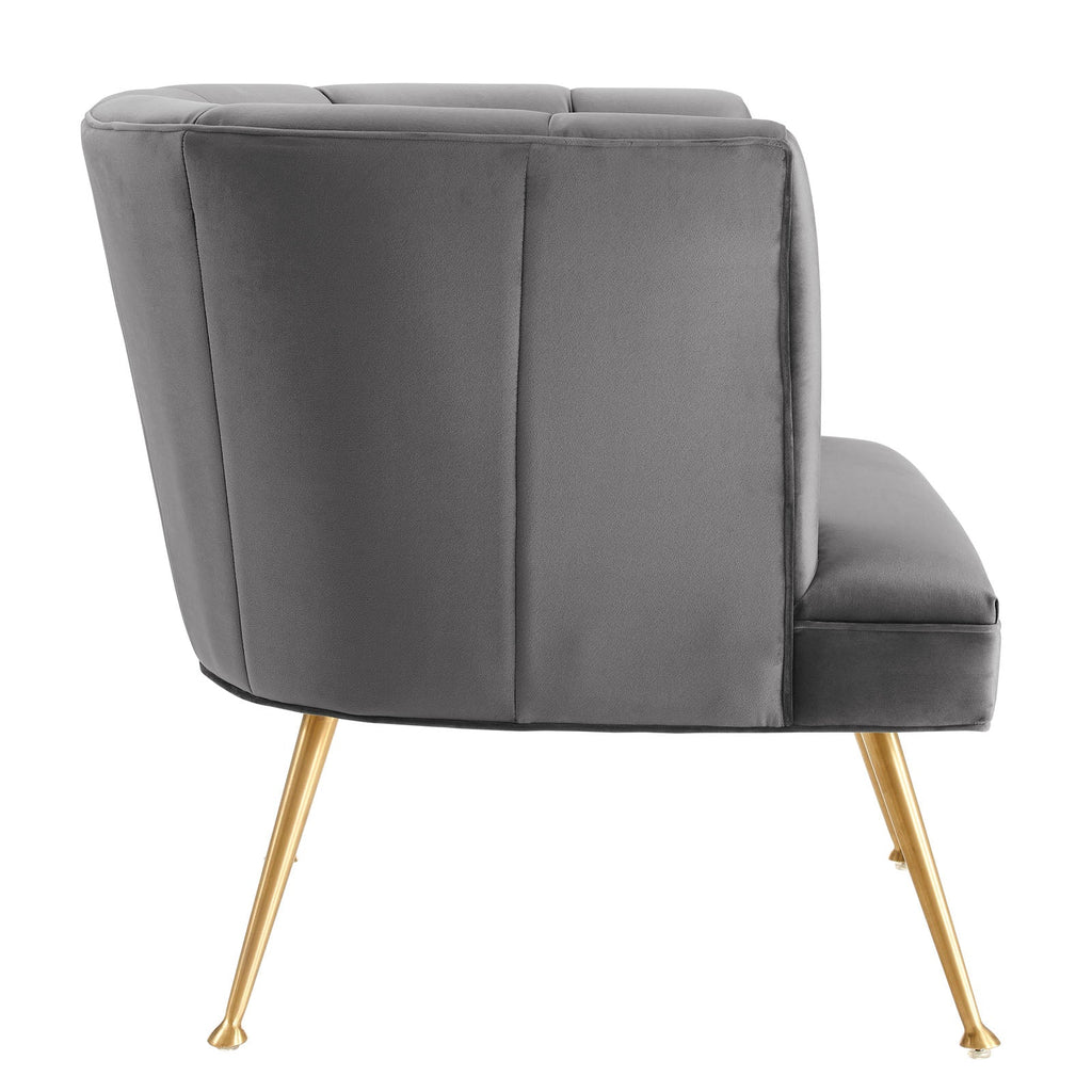 Veronica Channel Tufted Performance Velvet Armchair by Modway