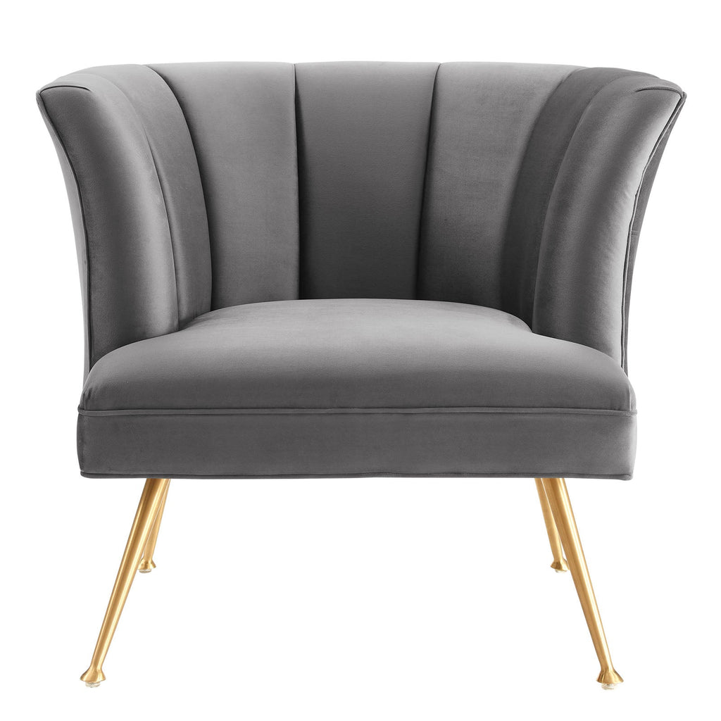 Veronica Channel Tufted Performance Velvet Armchair by Modway