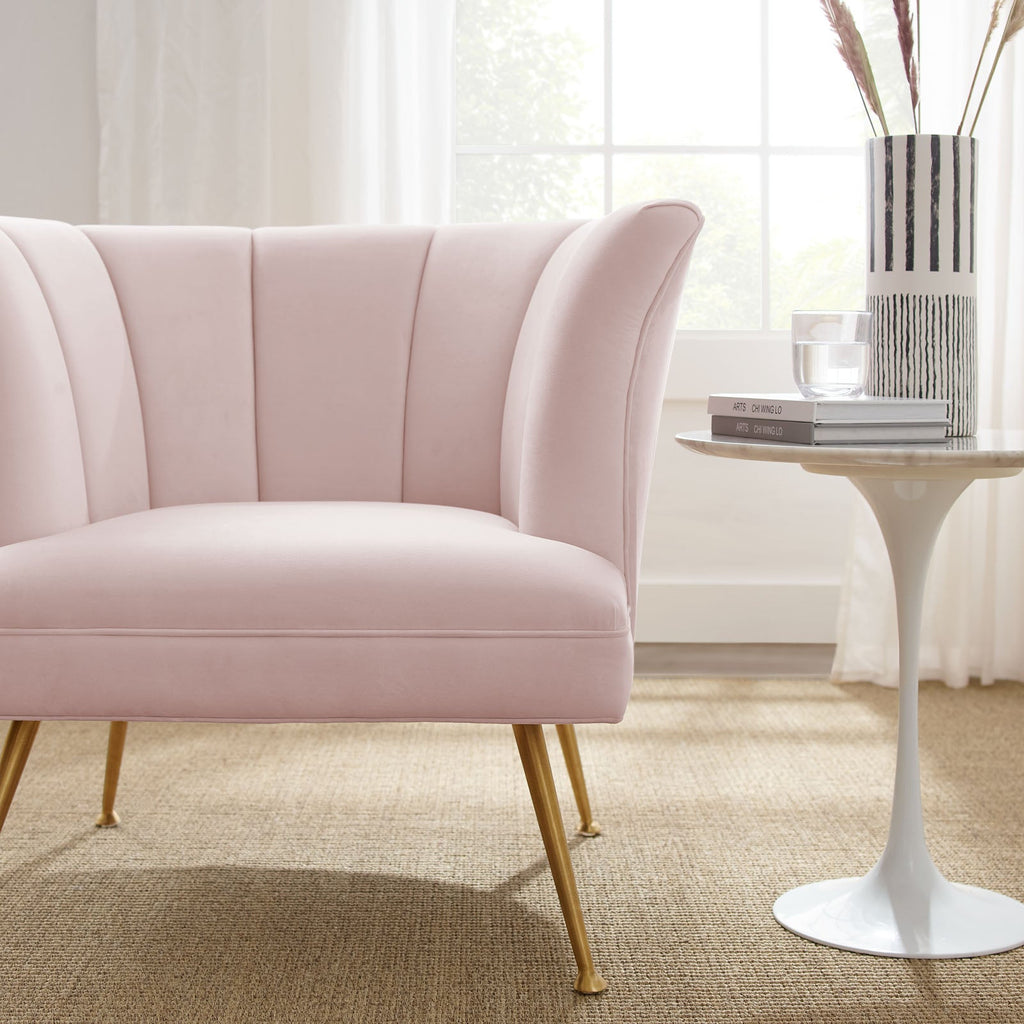 Veronica Channel Tufted Performance Velvet Armchair by Modway