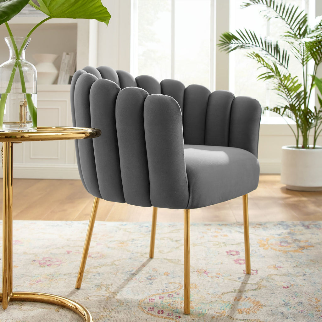 Sanna Channel Tufted Performance Velvet Armchair by Modway