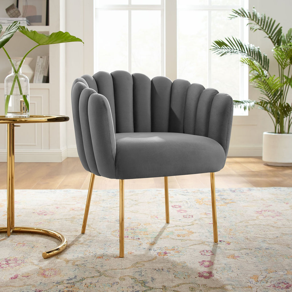 Sanna Channel Tufted Performance Velvet Armchair by Modway