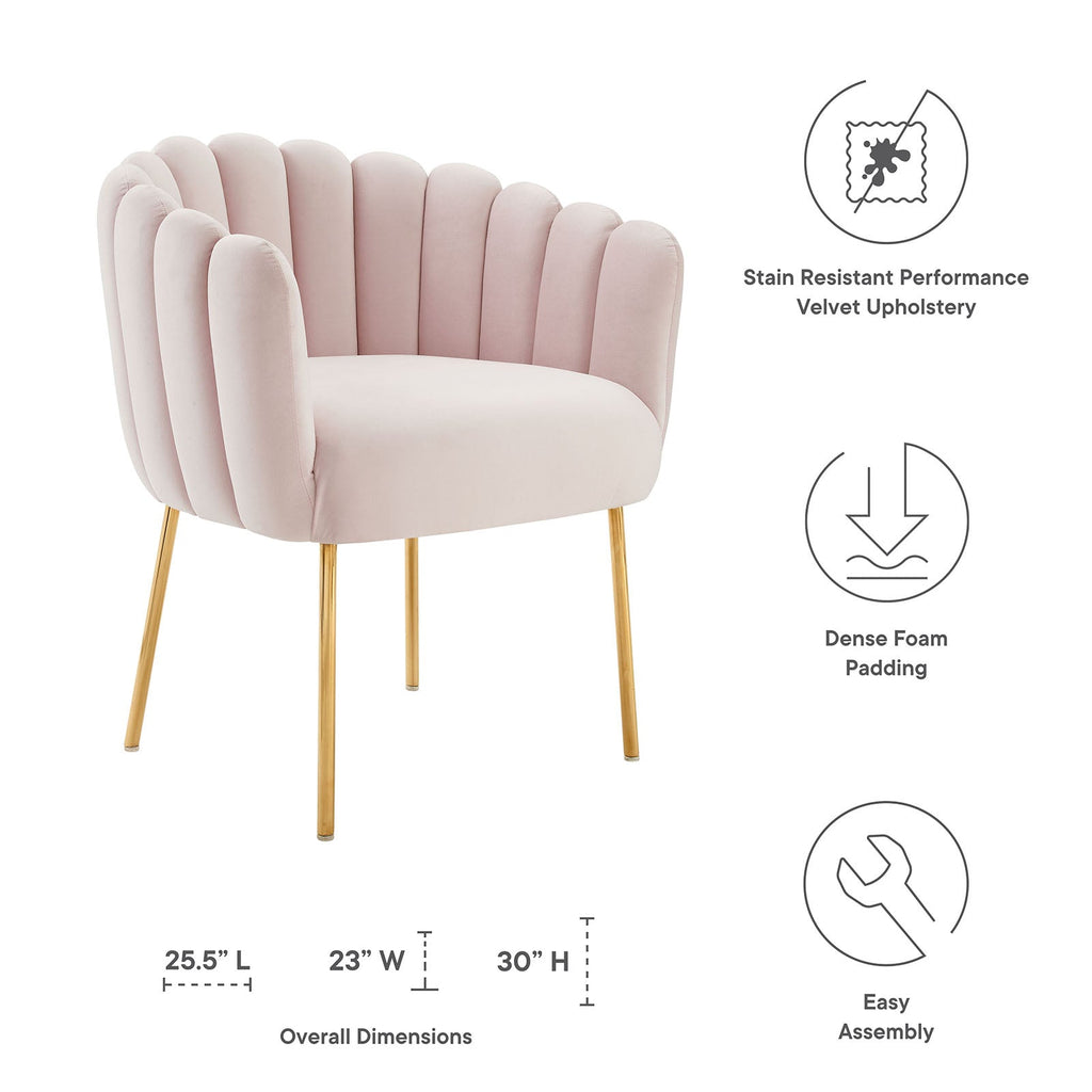 Sanna Channel Tufted Performance Velvet Armchair by Modway