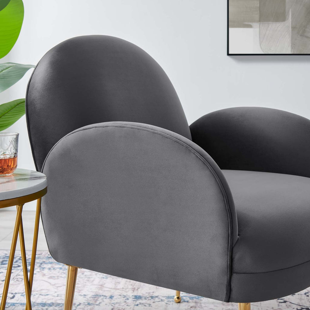 Transcend Performance Velvet Armchair by Modway