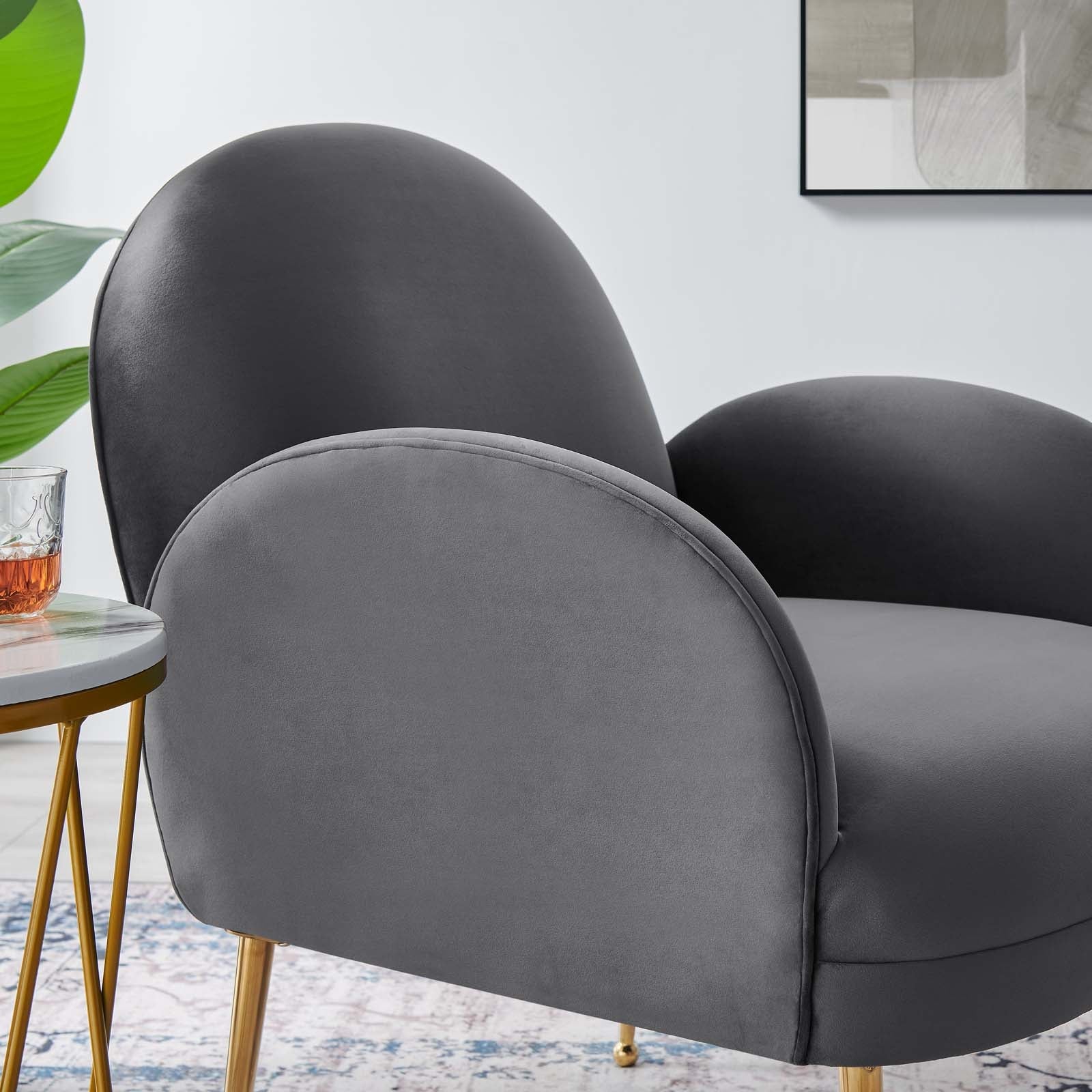 Transcend Performance Velvet Armchair by Modway