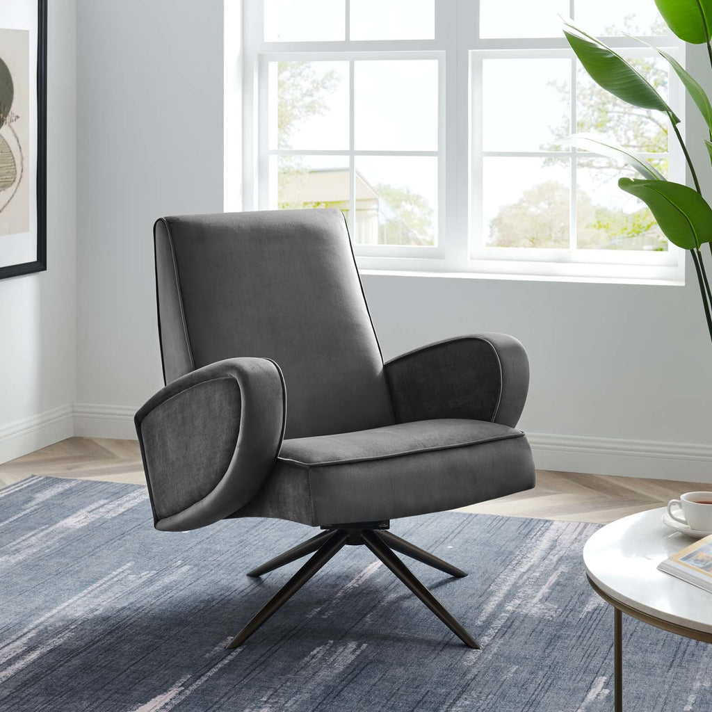 Superior Performance Velvet Swivel Chair by Modway