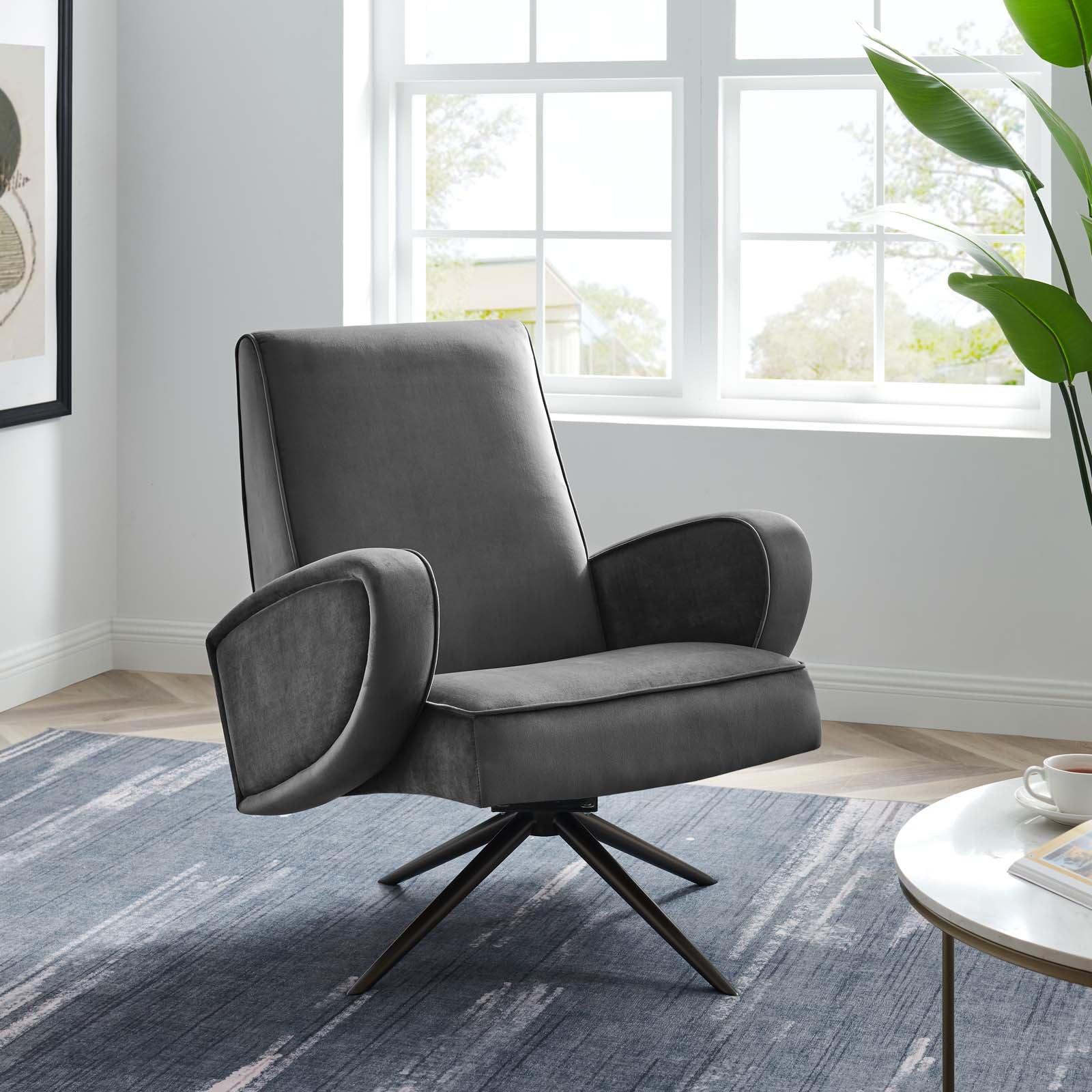 Superior Performance Velvet Swivel Chair by Modway