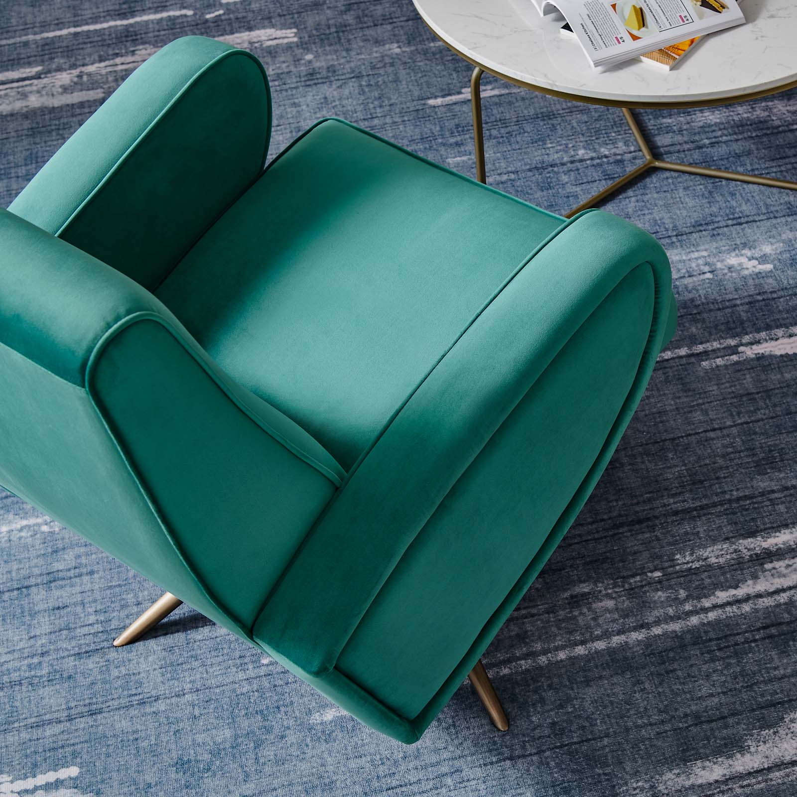 Superior Performance Velvet Swivel Chair by Modway