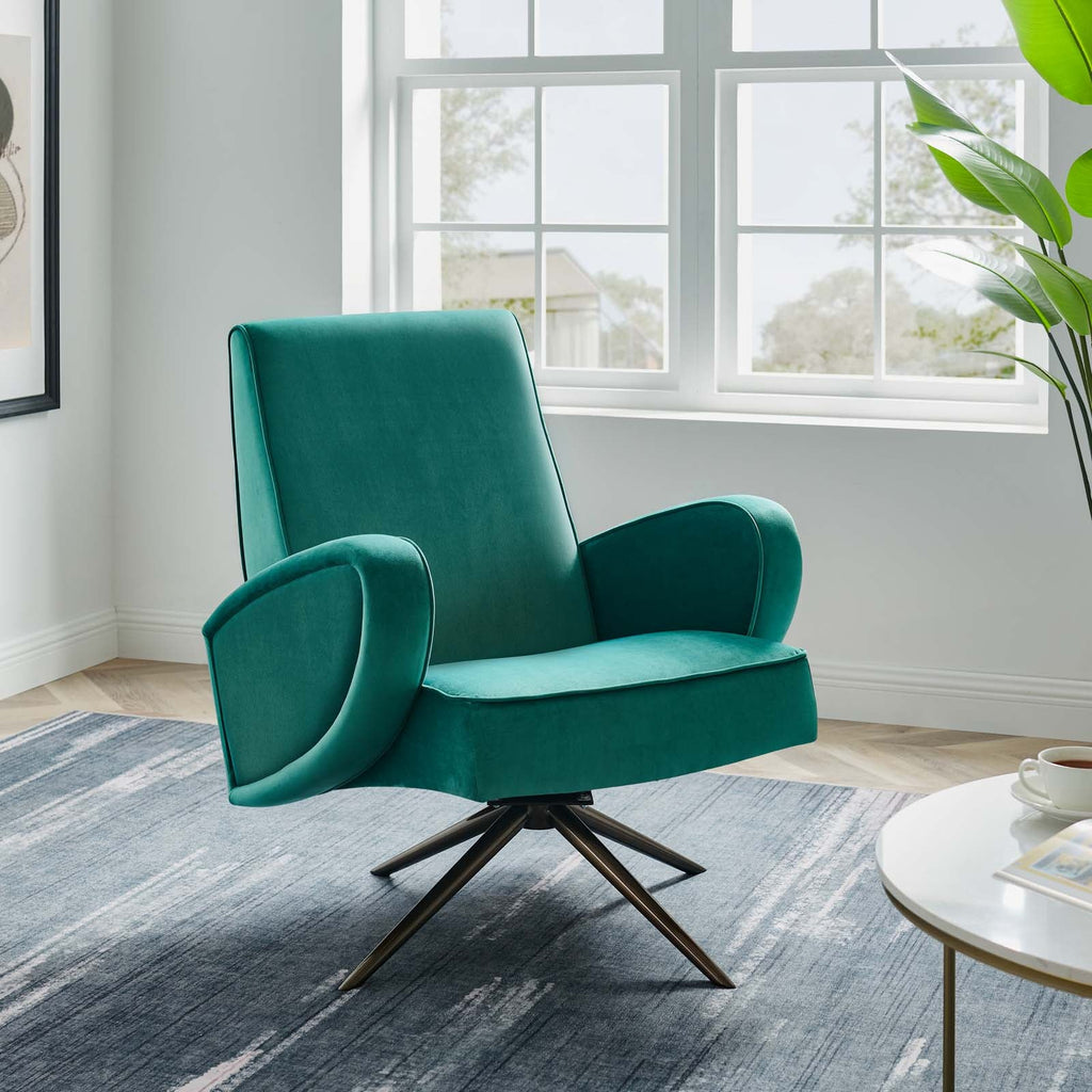 Superior Performance Velvet Swivel Chair by Modway