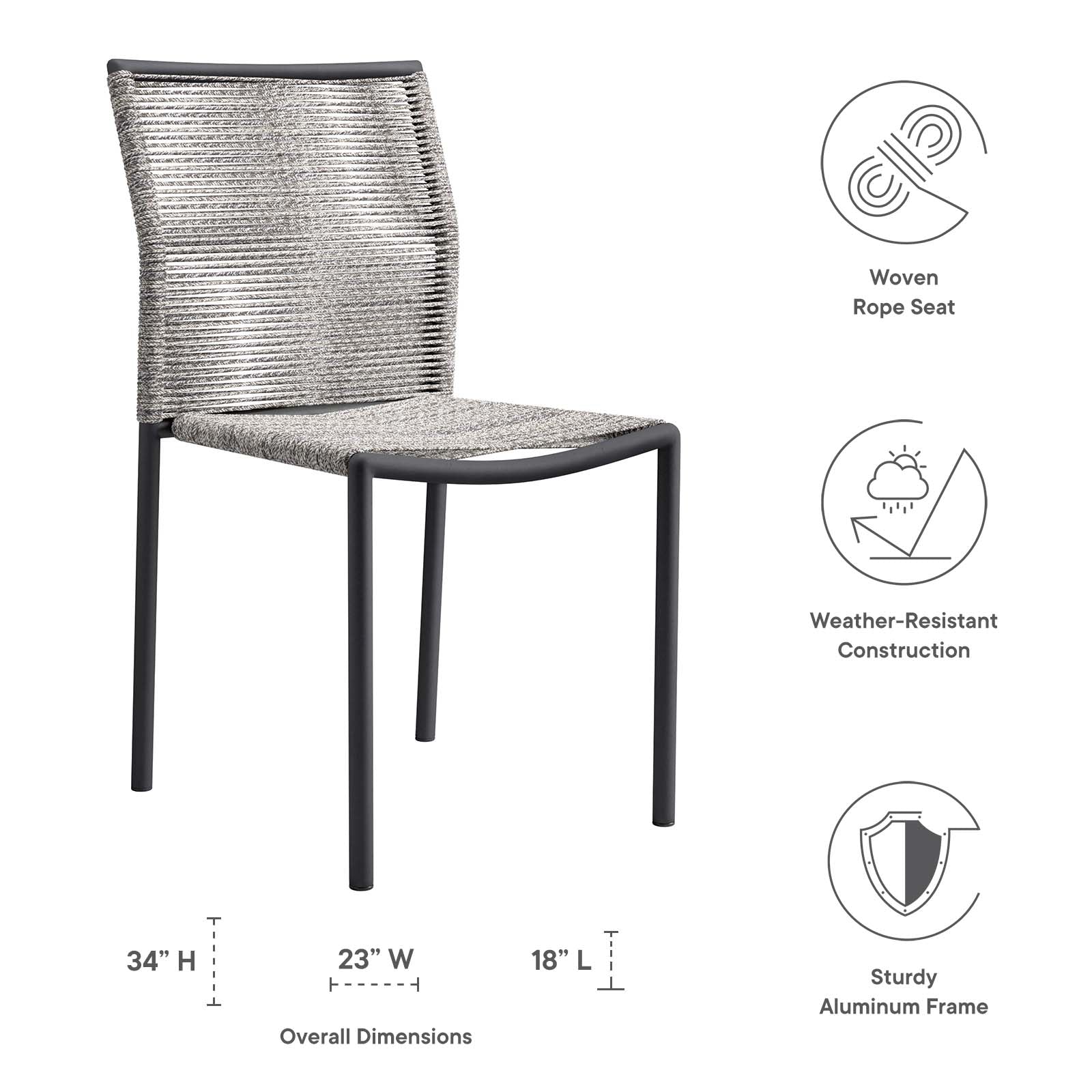 Serenity Outdoor Patio Chairs Set of 2 by Modway