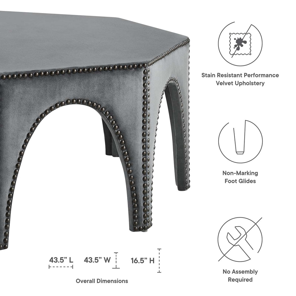 Victory Performance Velvet Ottoman by Modway