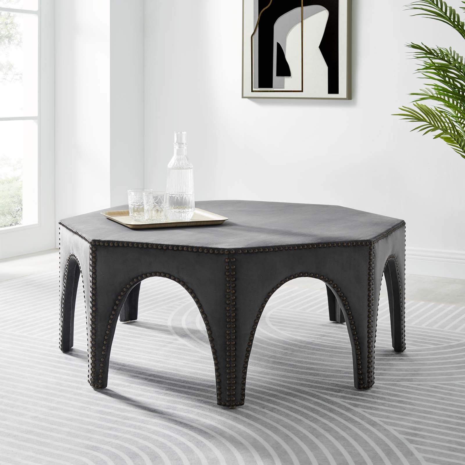Victory Performance Velvet Ottoman by Modway