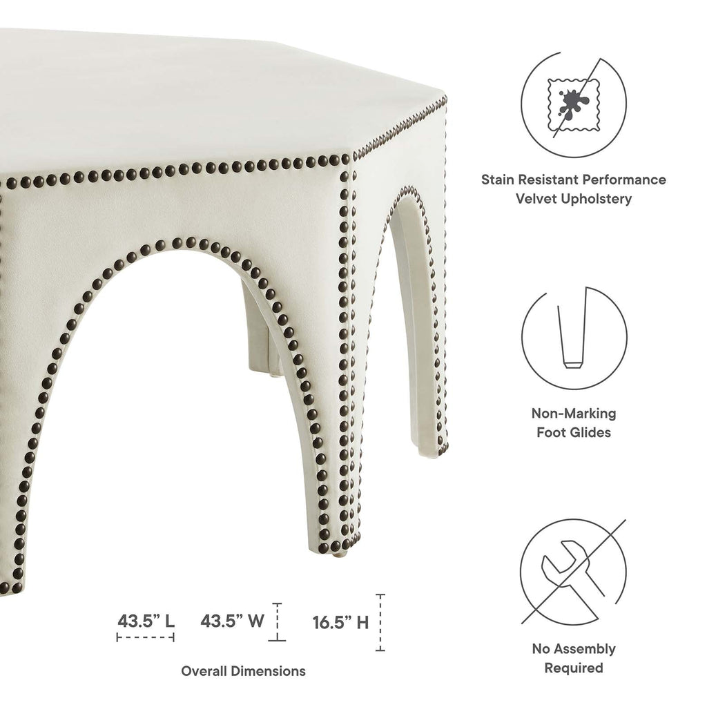 Victory Performance Velvet Ottoman by Modway