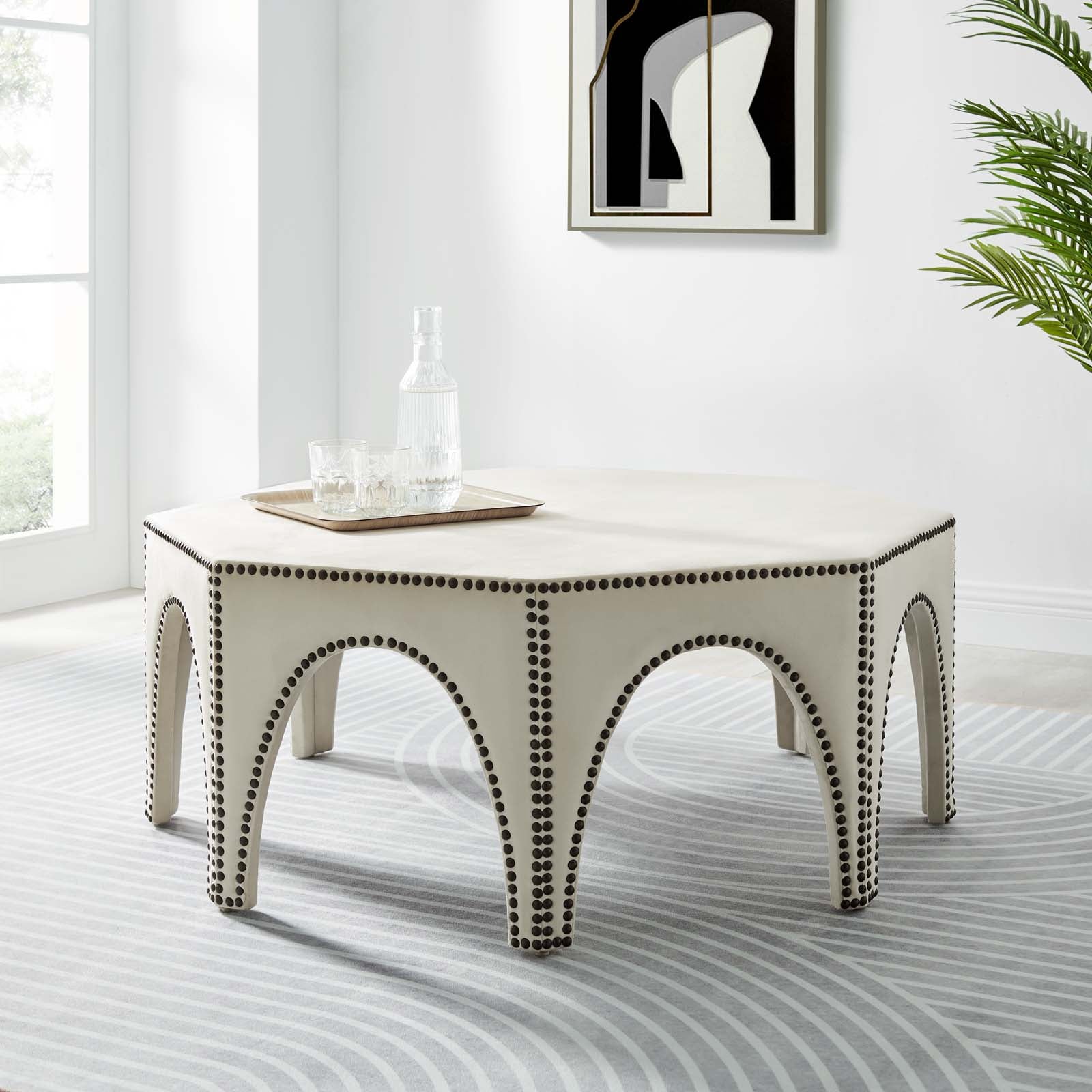 Victory Performance Velvet Ottoman by Modway