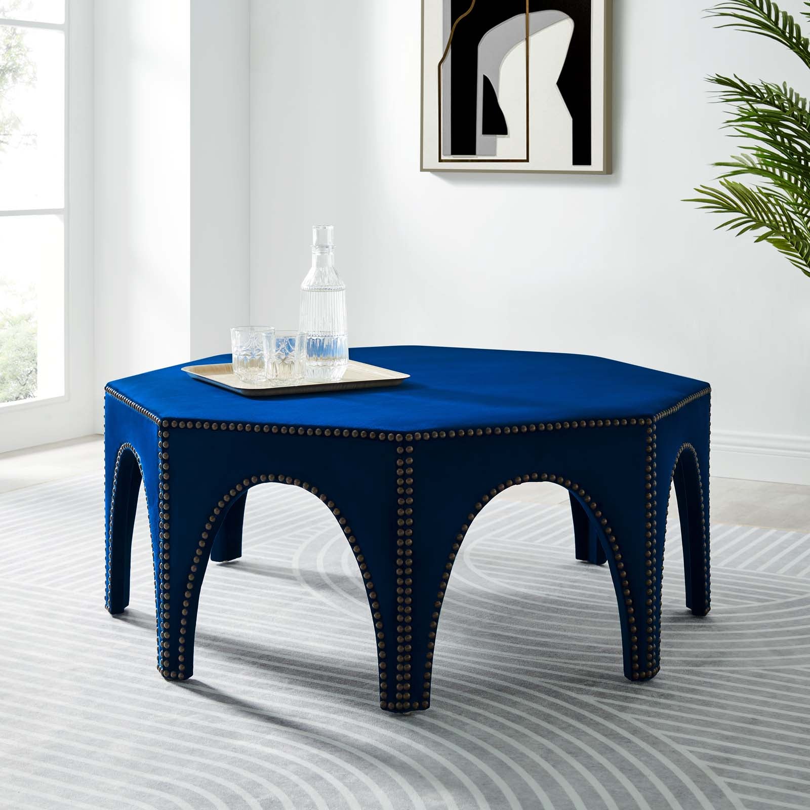 Victory Performance Velvet Ottoman by Modway