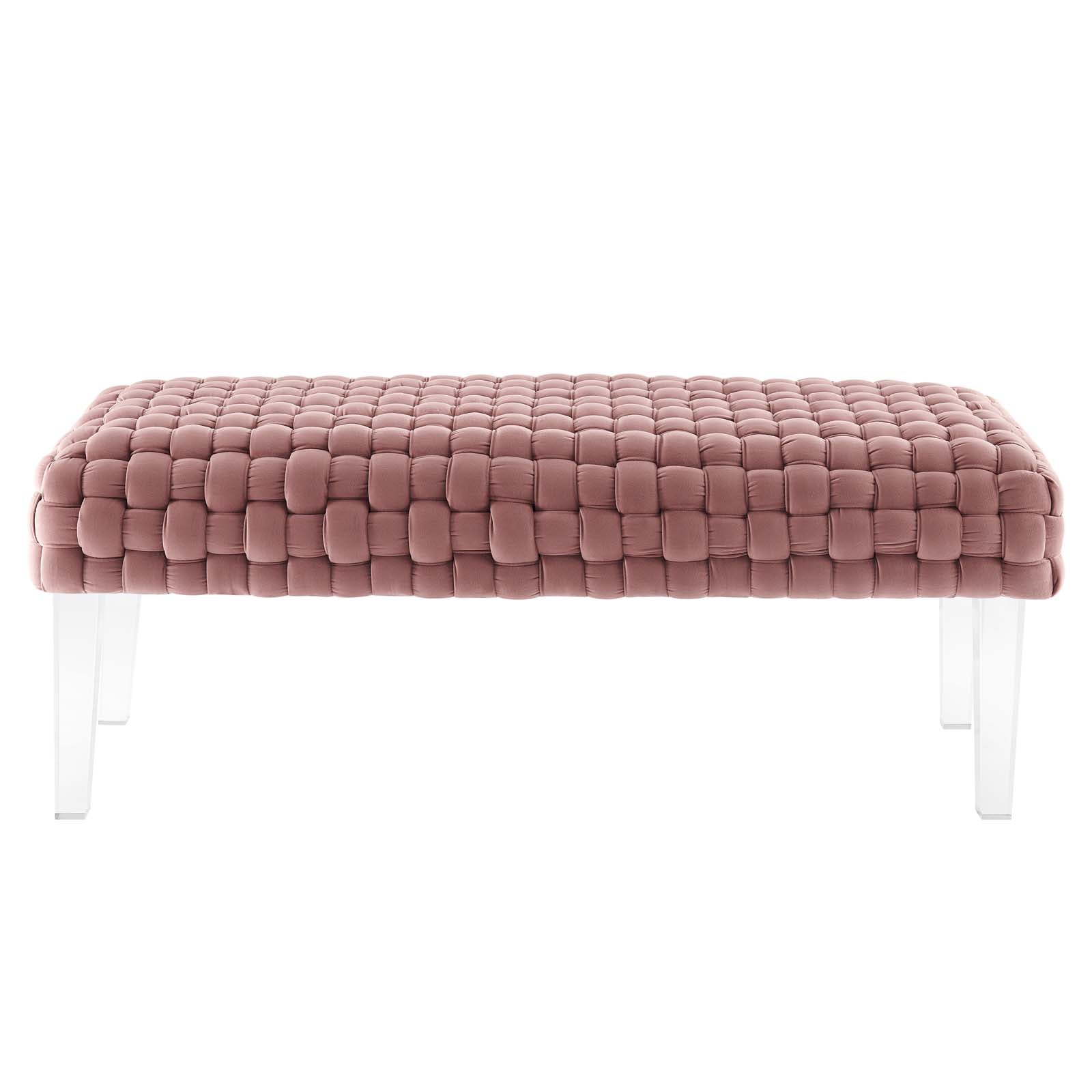 Prologue Woven Performance Velvet Ottoman by Modway