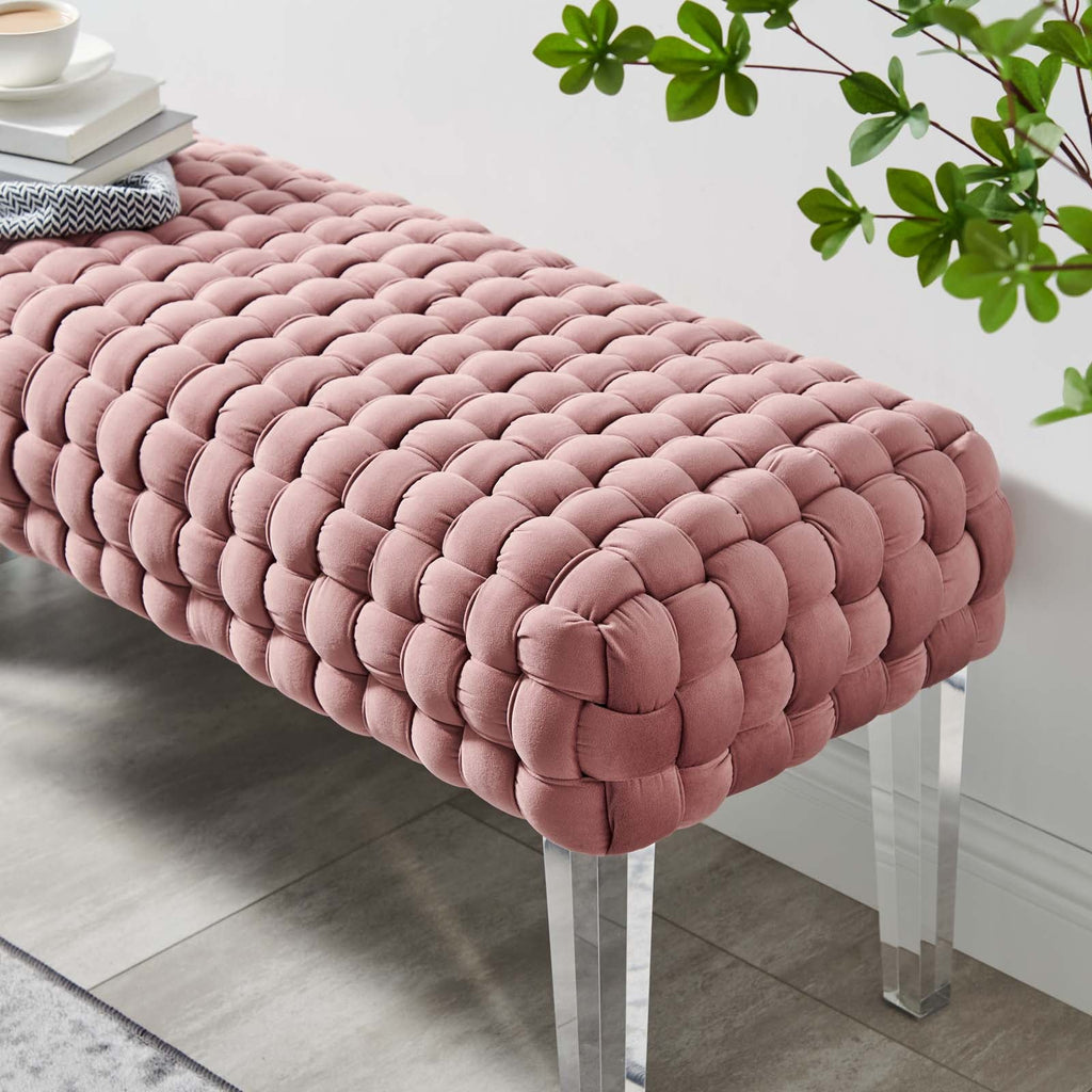 Prologue Woven Performance Velvet Ottoman by Modway
