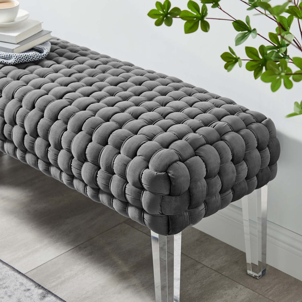 Prologue Woven Performance Velvet Ottoman by Modway