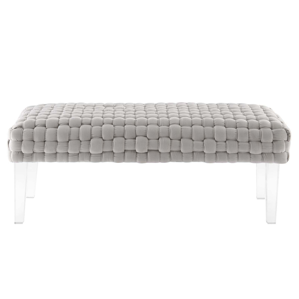 Prologue Woven Performance Velvet Ottoman by Modway