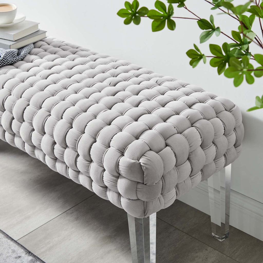 Prologue Woven Performance Velvet Ottoman by Modway