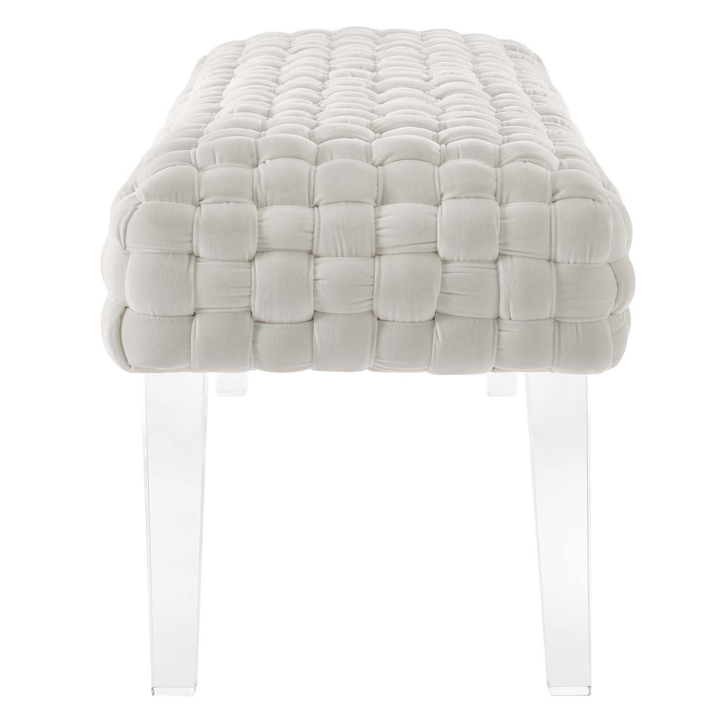 Prologue Woven Performance Velvet Ottoman by Modway