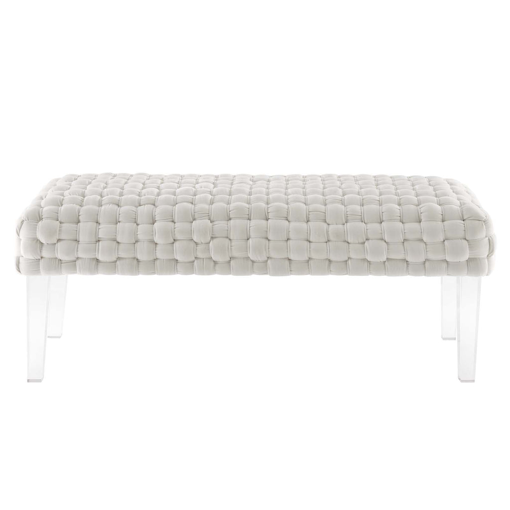 Prologue Woven Performance Velvet Ottoman by Modway