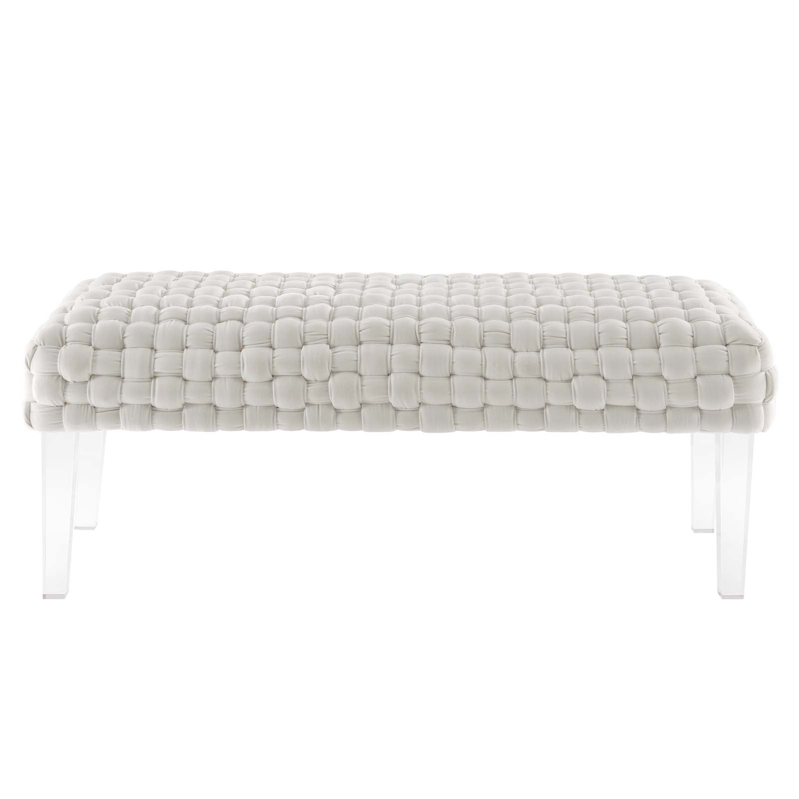 Prologue Woven Performance Velvet Ottoman by Modway