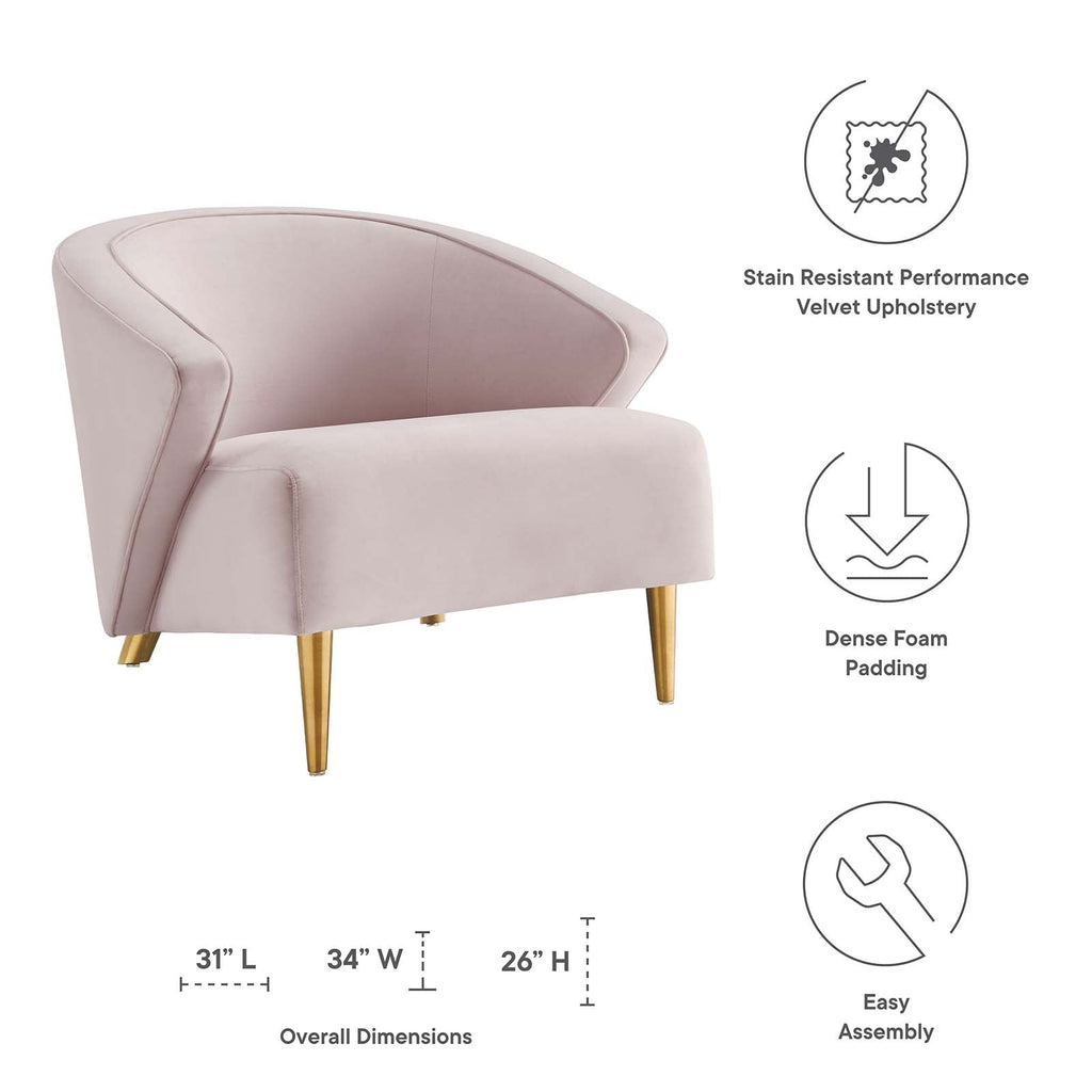 Odyssey Performance Velvet Armchair by Modway
